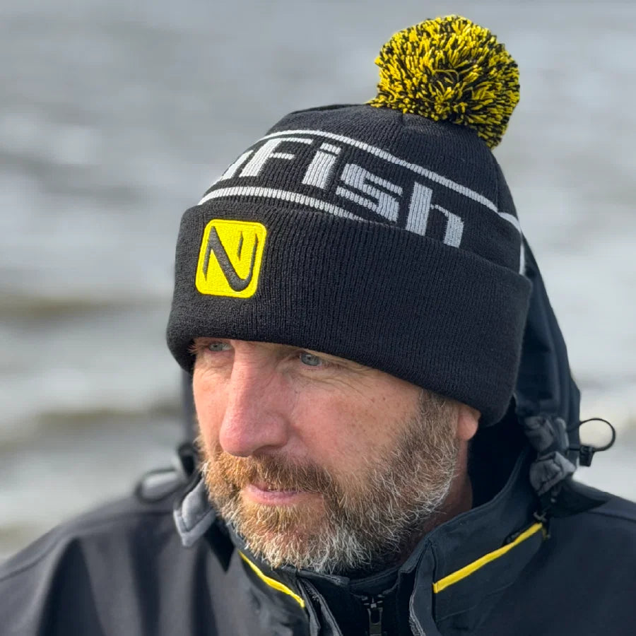 Nufish Black Bee Bobble Hat