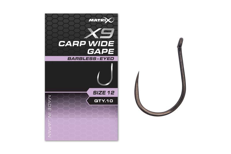 Matrix X9 Carp Wide Gape Hooks