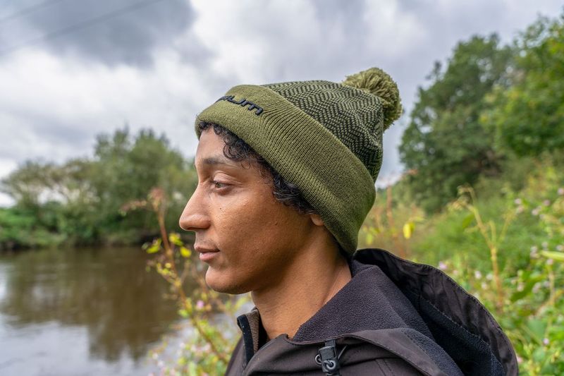 Korum Thermal Beanie Hat - Black/Olive
