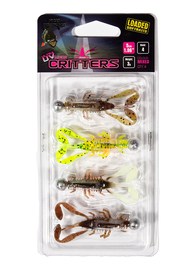 Fox Rage Ultra UV Micro Critters 5cm LOADED