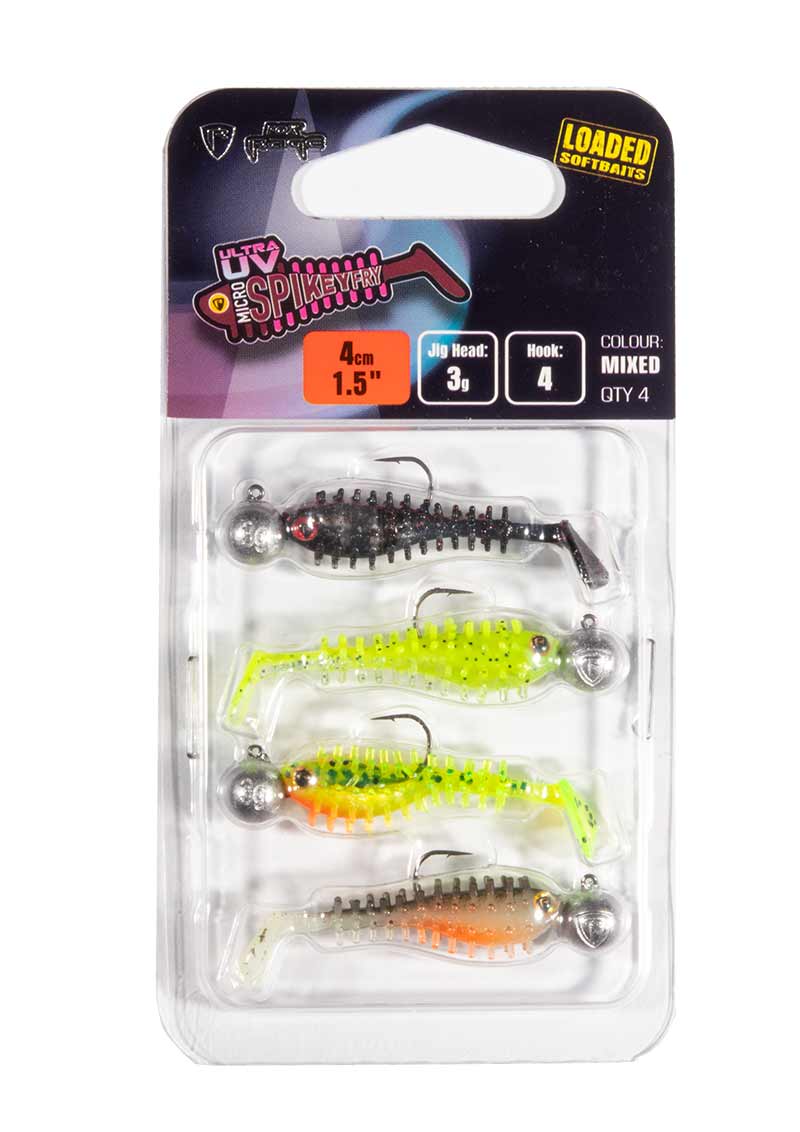 Fox Rage UV Micro Spikey Lures 4cm LOADED