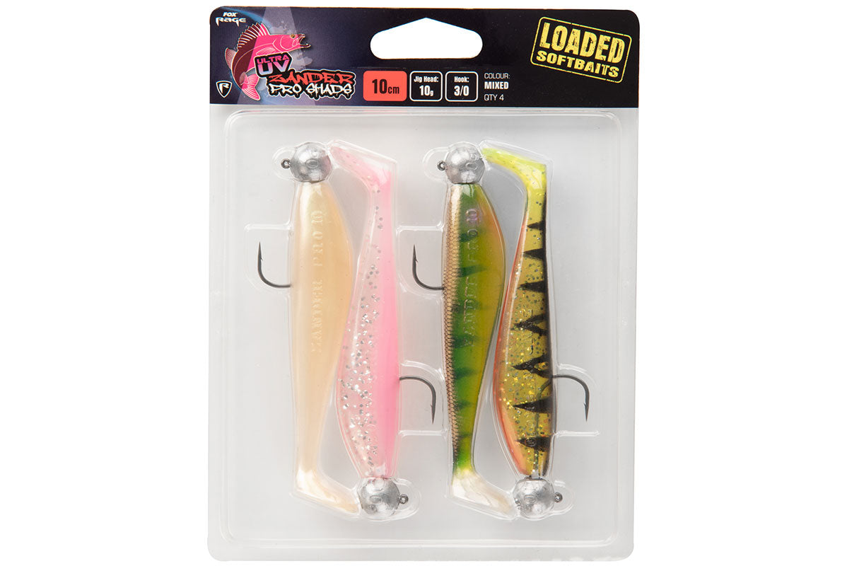 Fox Rage Ultra UV Zander Pro Shad Loaded Lure Pack