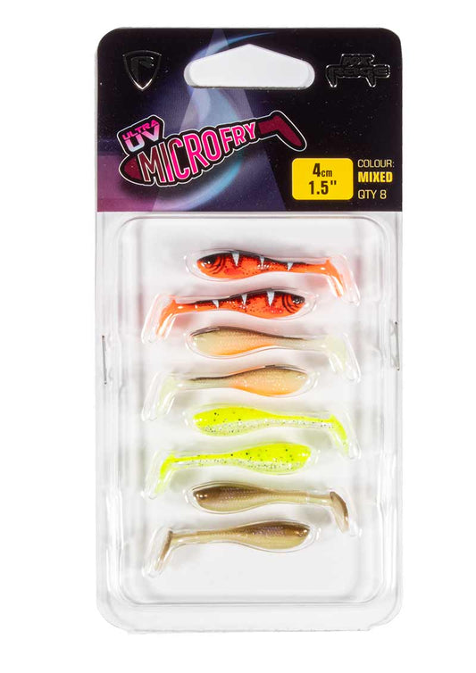 Fox Rage Micro Fry Mixed Colour Lure Pack 4cm