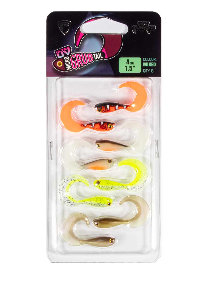 Fox Rage Micro Grub Mixed Colour Lure Pack 4cm