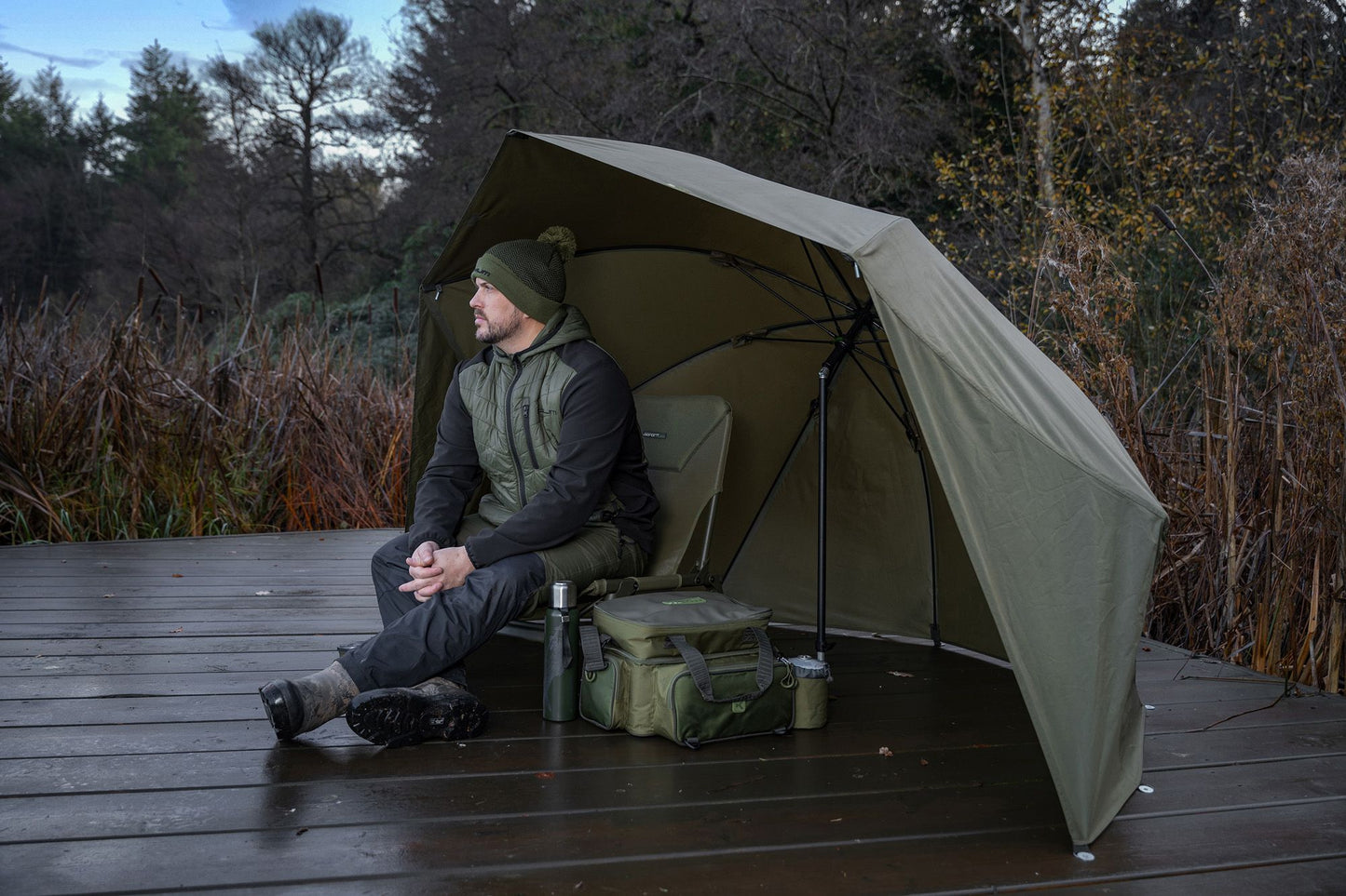 Korum Progress Graphite Brolly Shelter 50"