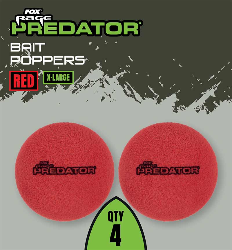 Fox Rage Predator Bait Poppers - Red