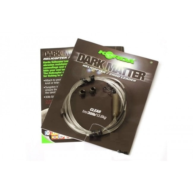 Korda Dark Matter Ring Swivel Leader Weed Gravel Clay Silt and Clear 30lb