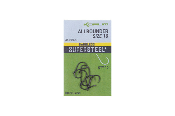 Korum Supersteel Allrounder Barbless Hook