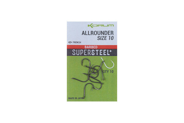 Korum Supersteel Allrounder Barbed Hook