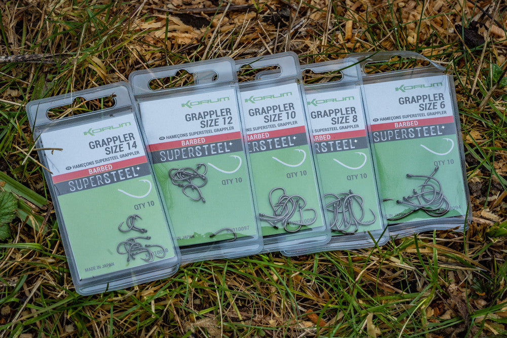 Korum Supersteel Grappler Hooks Barbed