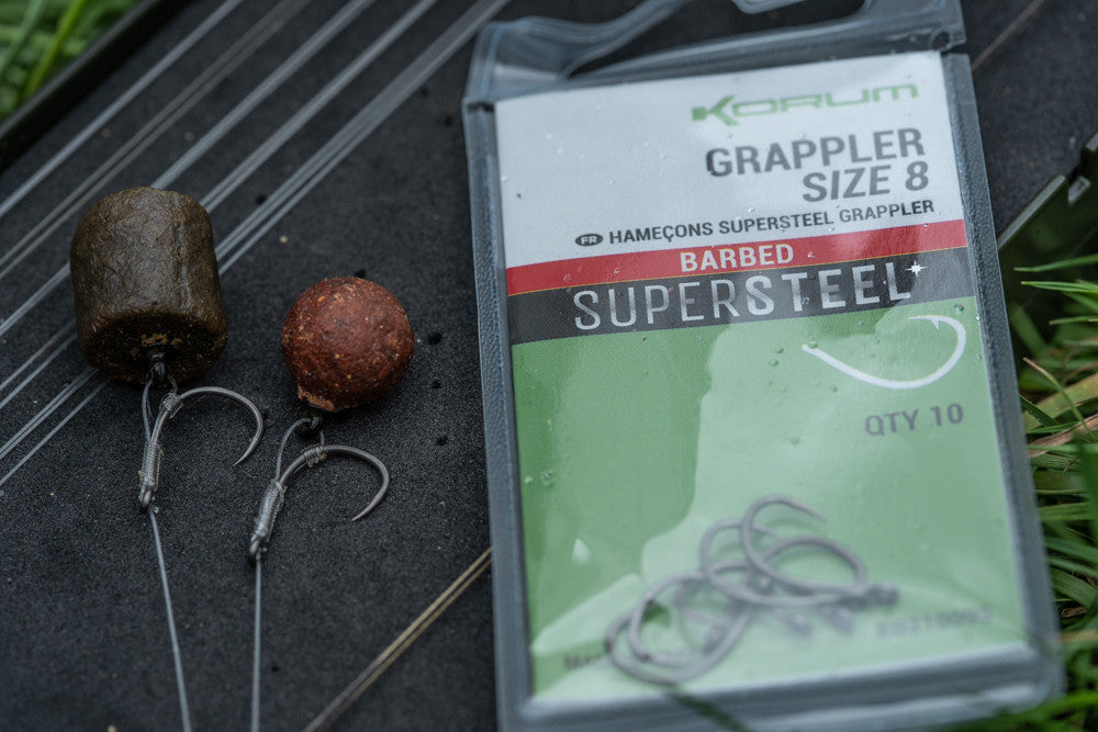 Korum Supersteel Grappler Hooks Barbed