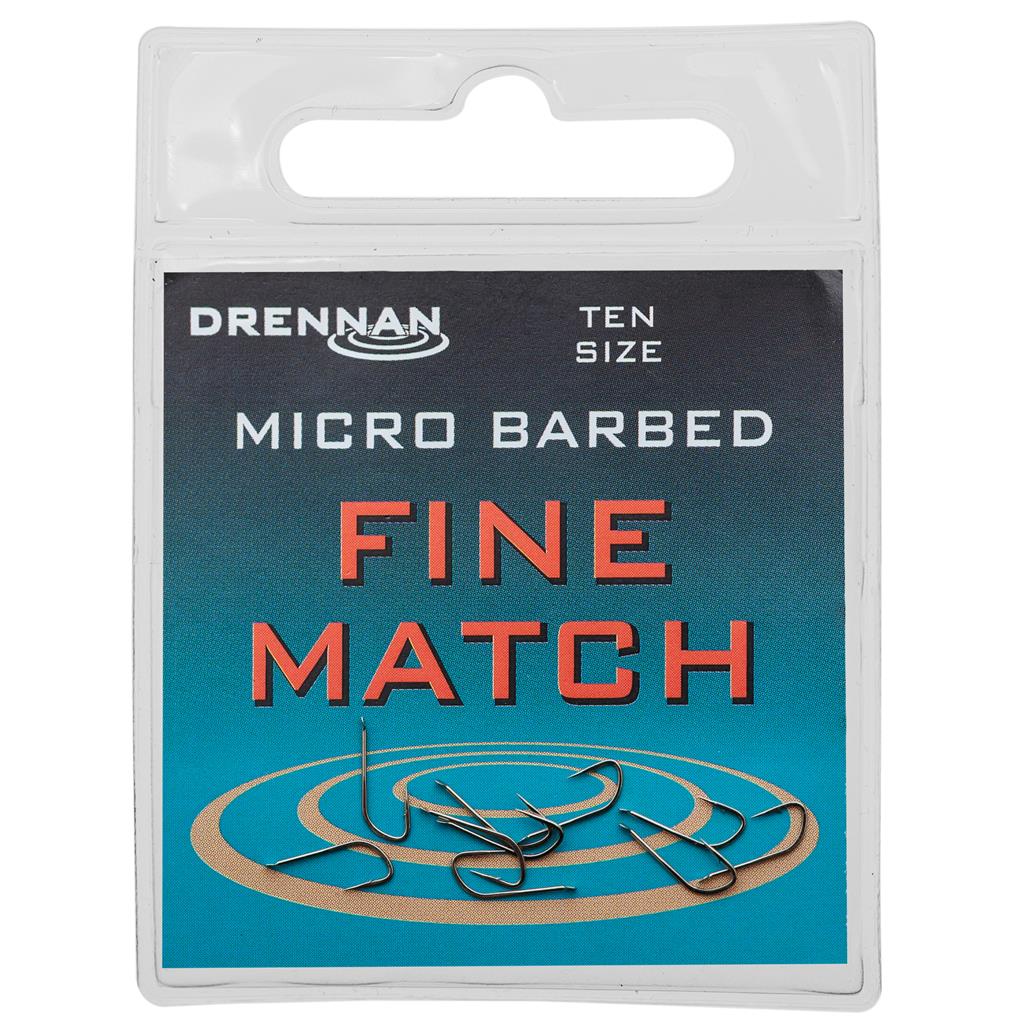 Drennan Fine Match Micro Barbed Hooks - Ians Fishing Tackle