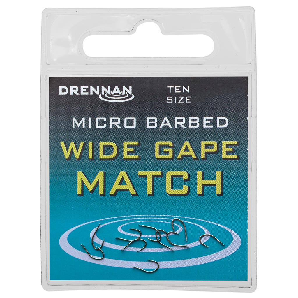 Drennan Wide Gape Match Micro Barbed Hooks - Ians Fishing Tackle – Ian's  Fishing Tackle