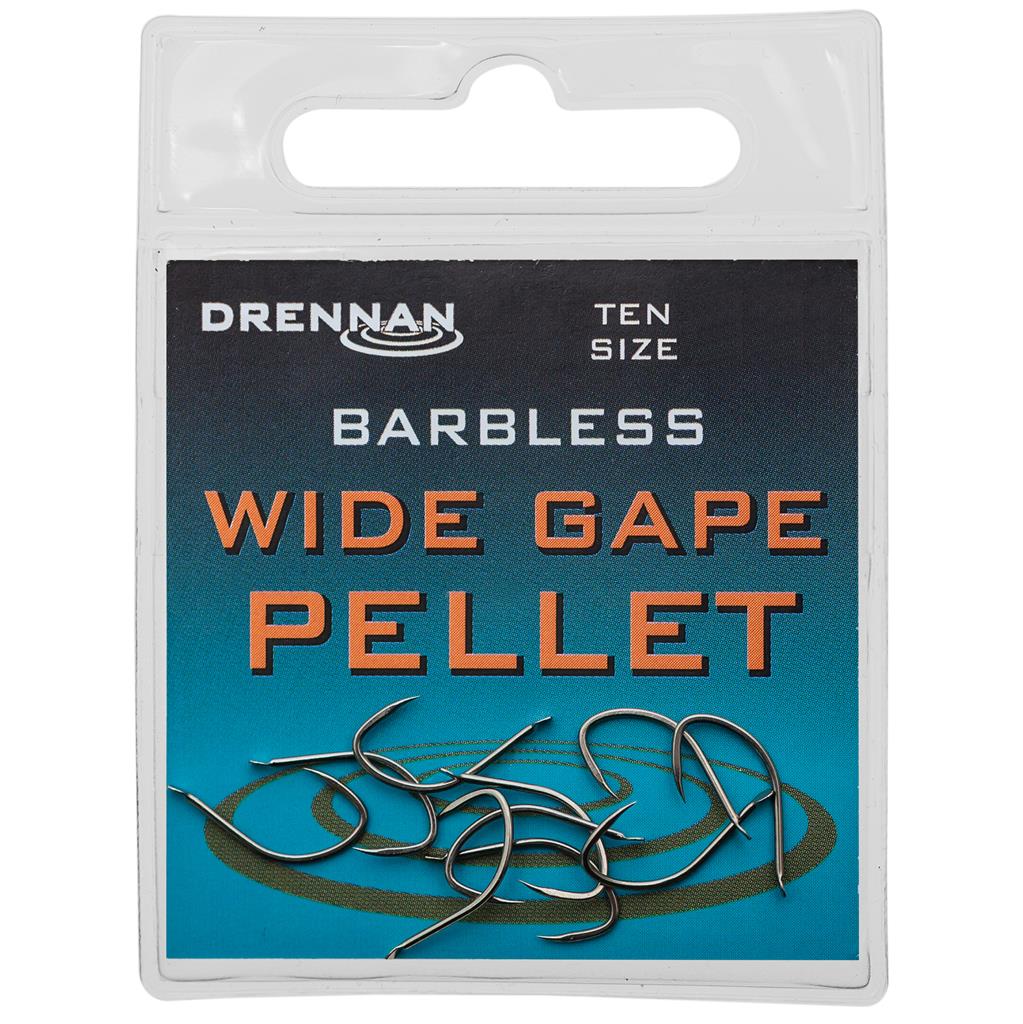 Drennan Wide Gape Pellet Barbless Hooks