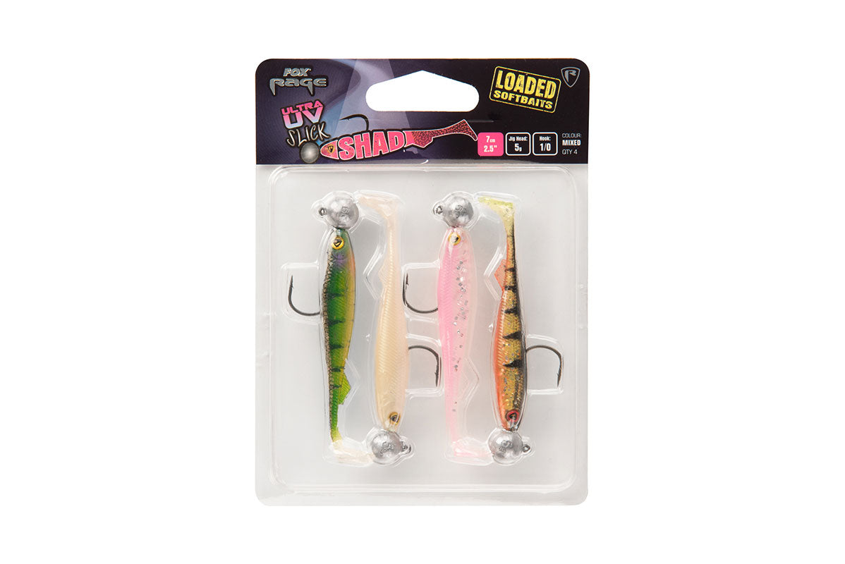 Fox Rage Ultra UV Slick Shad Loaded Lure Pack