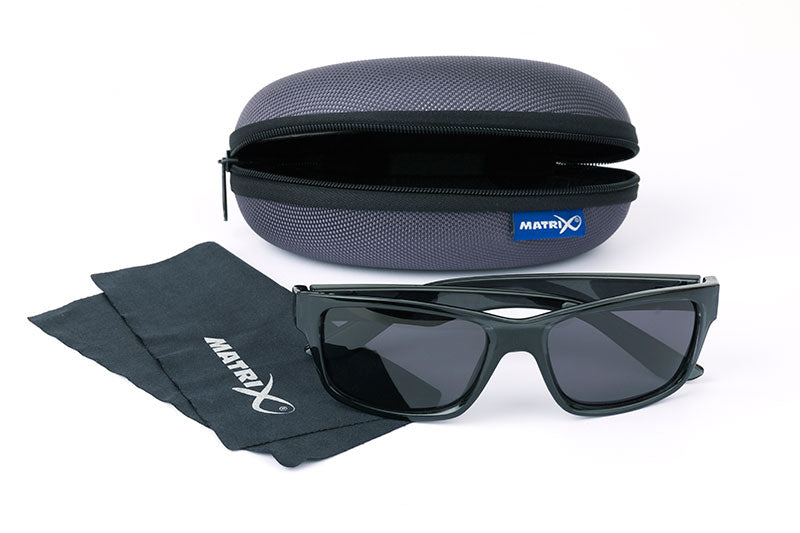 Matrix Polarised Sunglasses - Trans Black Casual / Grey Lense