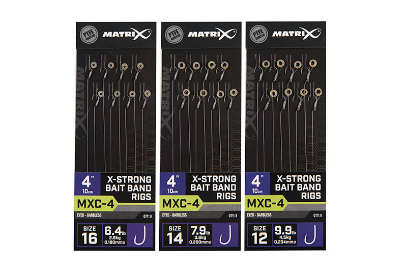 Matrix MXC-4 X-Strong Bait Band Rigs 10cm/4Inch