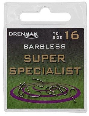 Drennan Super Specialist Barbless Hooks