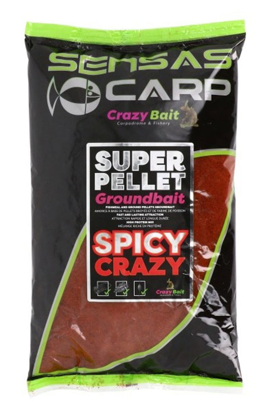 Sensas Crazy Bait Super Pellet Groundbait Spicy Crazy