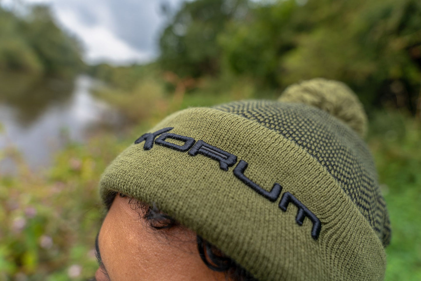 Korum Thermal Beanie Hat - Black/Olive