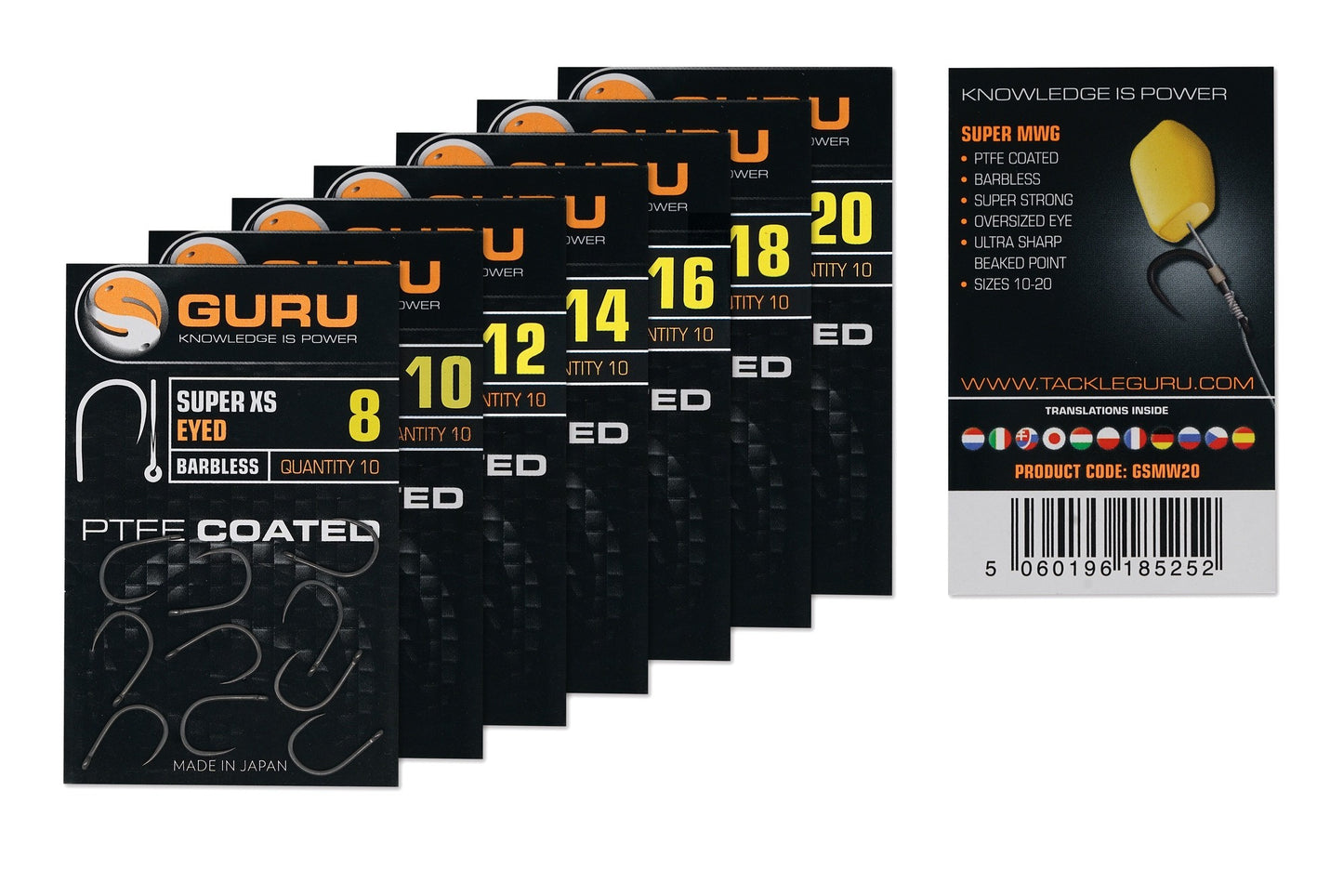 Guru Super XS Eyed Barbless Hooks