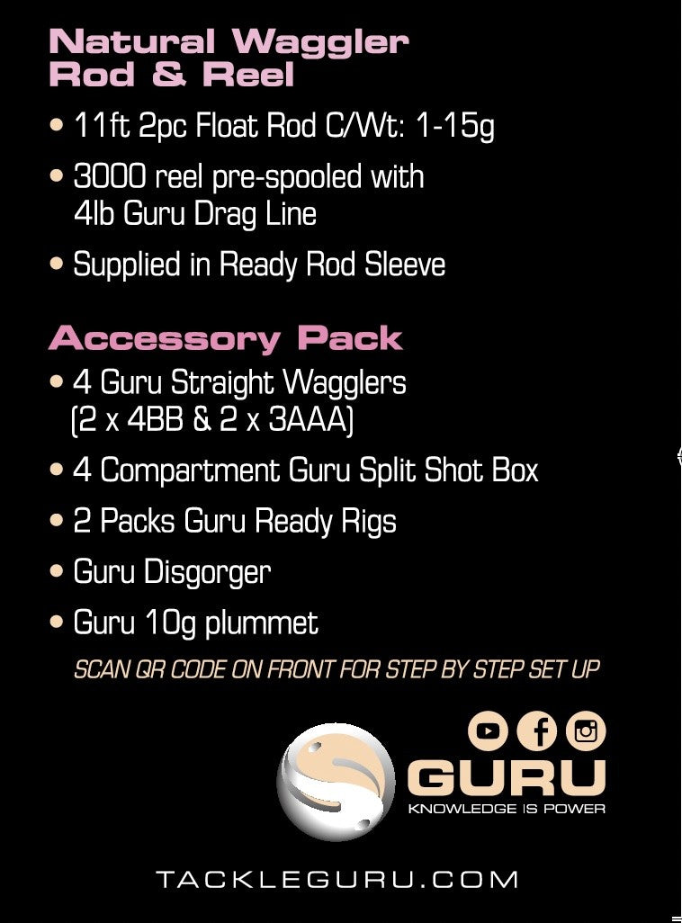 Guru Natural Waggler 11ft Rod & Reel Combo