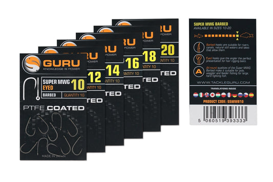 CLEARANCE Guru SMWG Barbed Eyed Hooks