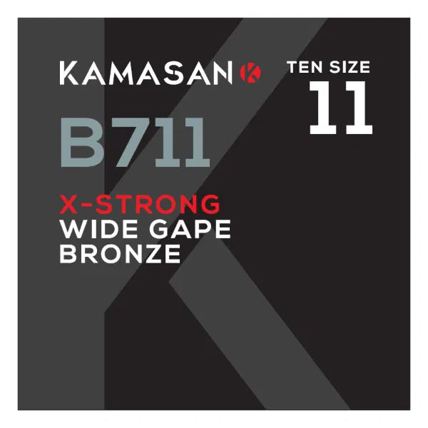 Kamasan B711 X Strong Wide Gape Bronze Barbed Hooks