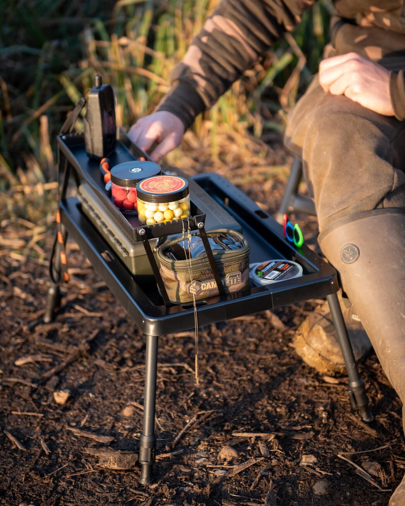 Vishing Table Fox Compact 2 Tier Bivvy Table - Ians Fishing Tackle – Ian's Fishing ...