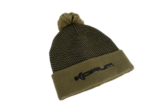 Korum Thermal Beanie Hat - Black/Olive