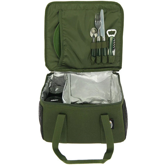 NGT Food & Brew Kit Bag - Insulated Bag With Cutlery, Mug, Pots & Plate