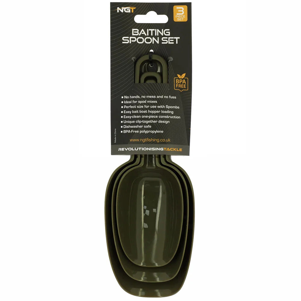 NGT 3pc Baiting Spoon Set