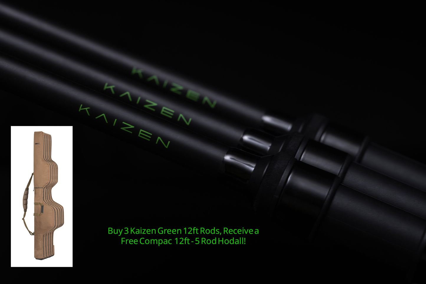 Korda Kaizen Green Rods Deal - Free Holdall!