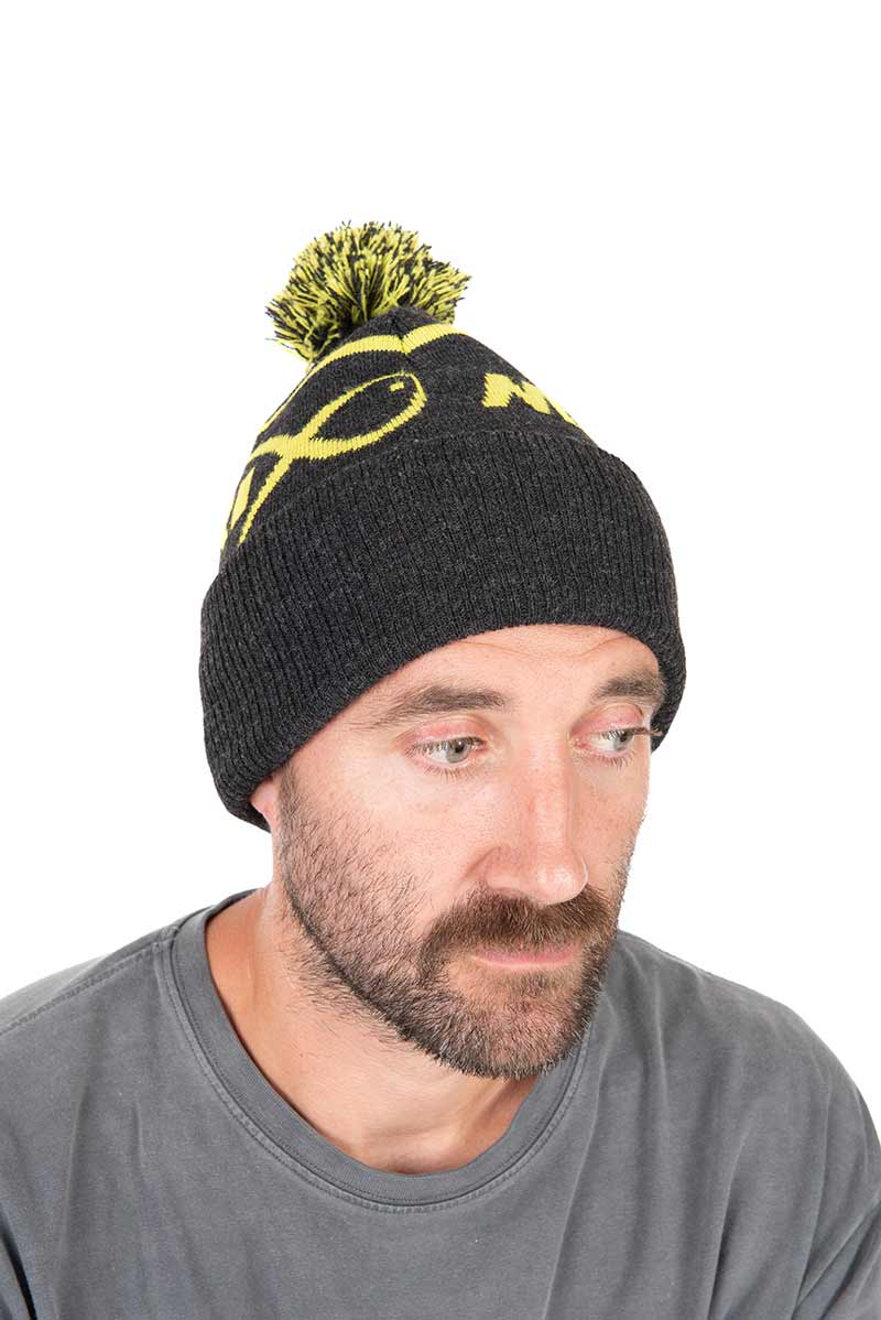 Matrix Lime Grey Bobble Hat