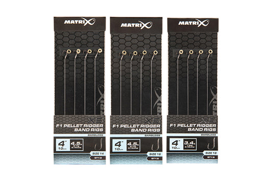Matrix X5 F1 Pellet Rigger Band Rigs - 10cm