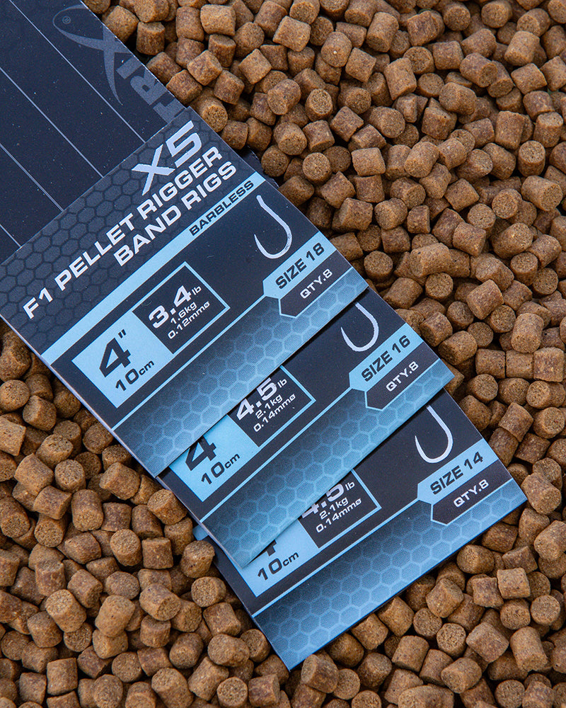 Matrix X5 F1 Pellet Rigger Band Rigs - 10cm