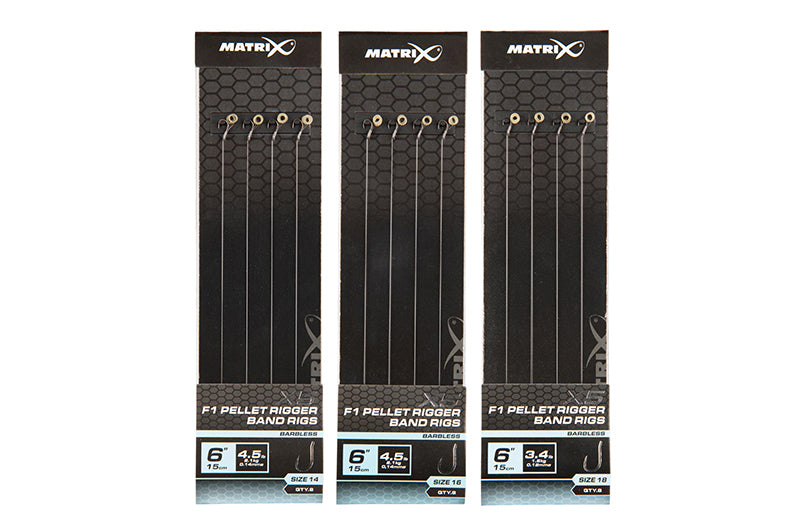 Matrix X5 F1 Pellet Rigger Band Rigs - 15cm