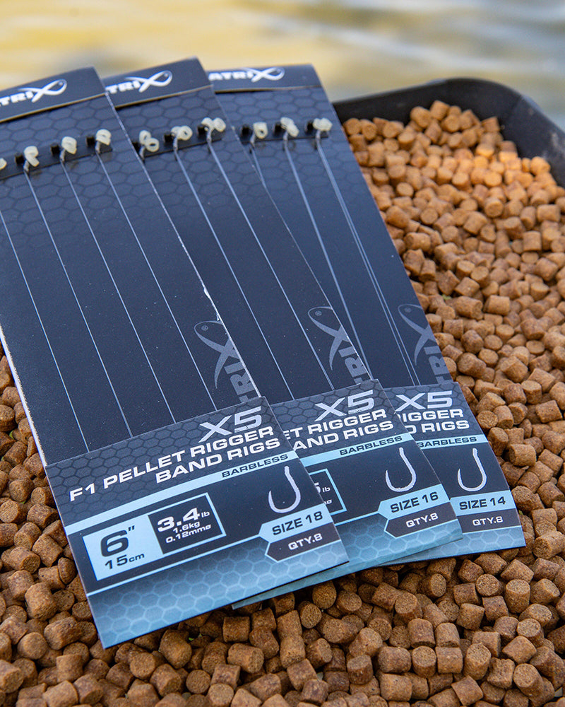 Matrix X5 F1 Pellet Rigger Band Rigs - 15cm