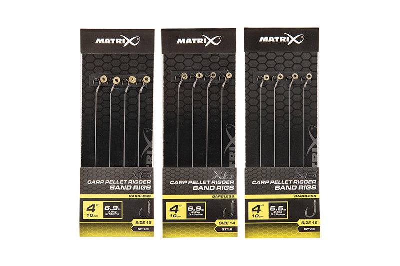 Matrix X6 Carp Pellet Rigger Band Rigs - 10cm