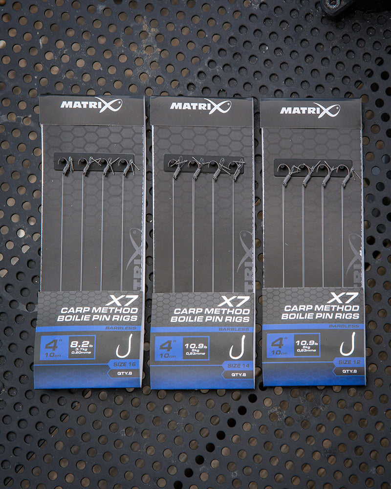 Matrix X7 Carp Method Boilie Pin Rigs - 10cm