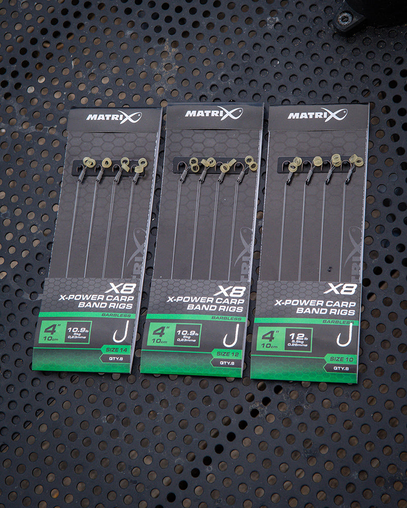 Matrix X8 X-Power Carp Band Rigs - 10cm