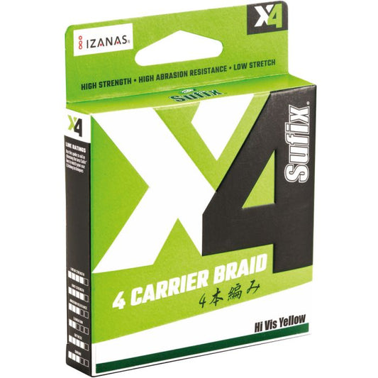 Sufix X4 Spinning Braid (Hi-Viz Yellow)