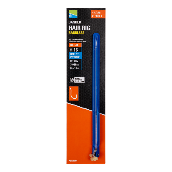 Preston Innovations 6"/15cm KKH-B Banded Hair Rigs