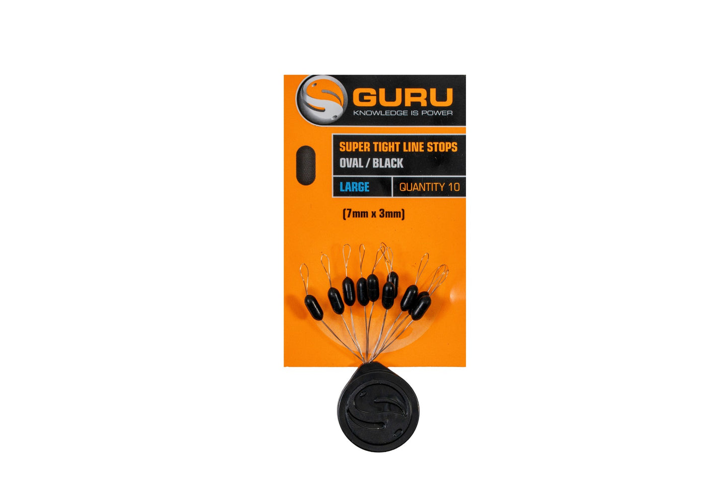 Guru Super Tight Line Stops Oval - Black