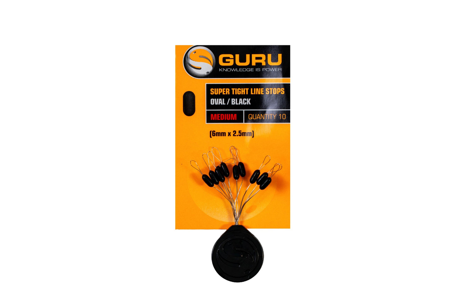 Guru Super Tight Line Stops Oval - Black