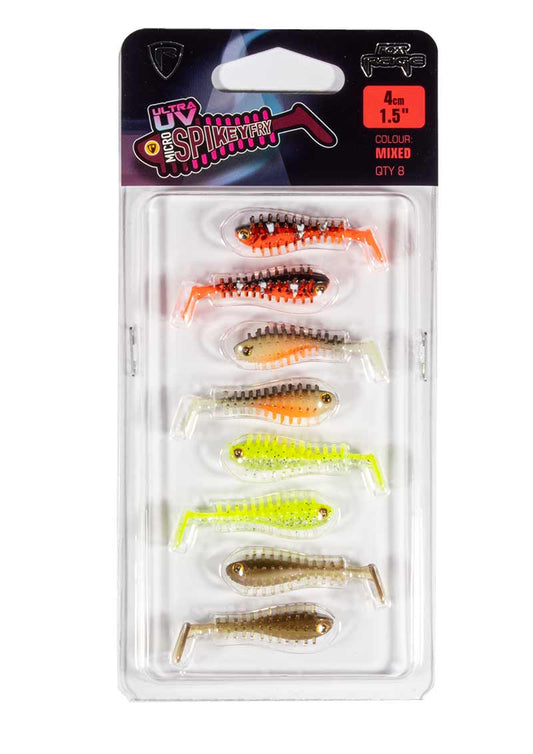 Fox Rage Micro Spikey Mixed Colour Lure Pack 4cm