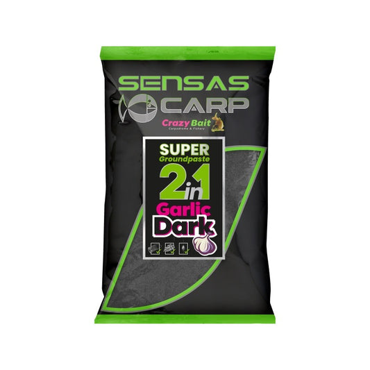 Sensas Crazy Bait Super Groundpaste Garlic Dark