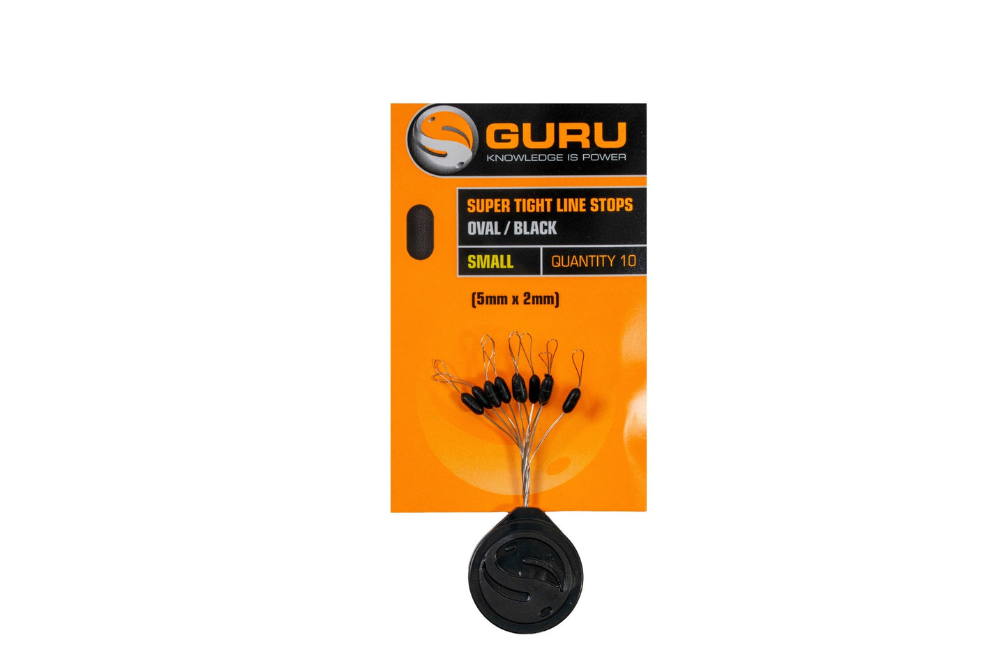 Guru Super Tight Line Stops Oval - Black