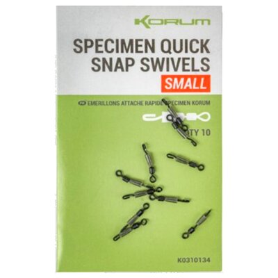 Korum Specimen Quick Snap Swivels Small