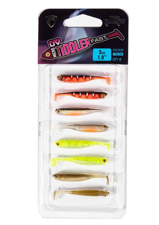 Fox Rage Micro Tiddler Fast Mixed Colour Lure Pack 4cm